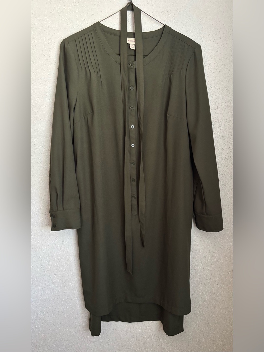 Merona Olive  Long Sleeve Shirt Dress